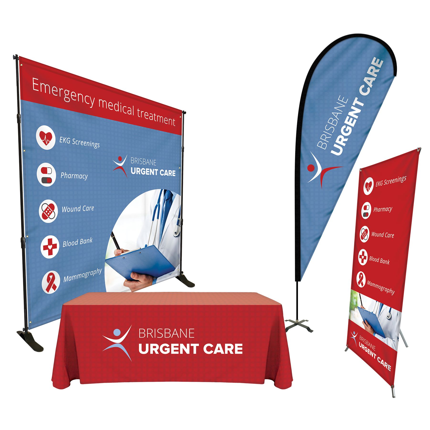 Trade Show Booth Display - Basic Package - Banners, Displays, Table Covers